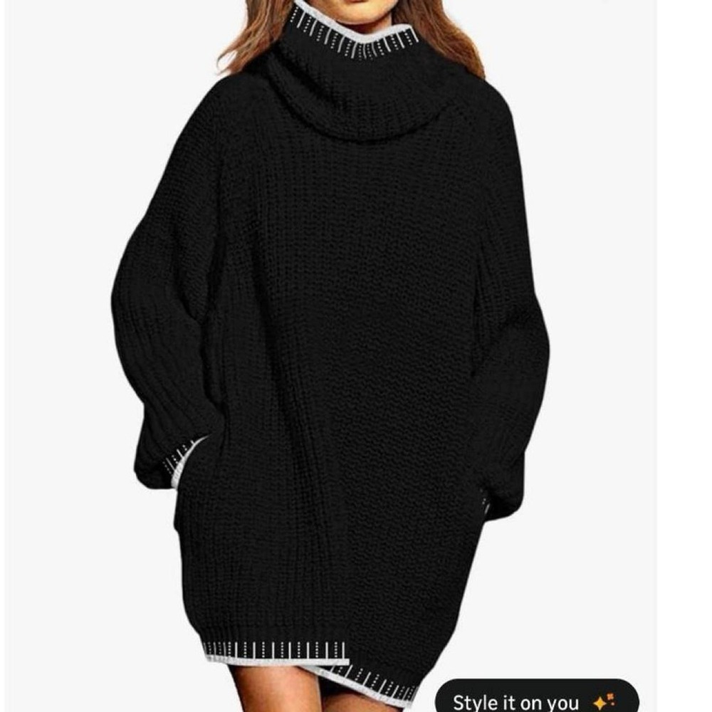 Pink Queen Overszied Maternity Sweater Mini Dress for Women